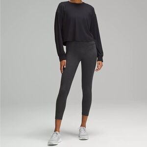 lululemon Wunder Train High-Rise Tight 25" in Heathered Graphite Grey